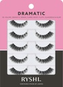 Ryshi False Eyelashes עם 5 Pairs, מבט דרמטי עם self-adhesive ו Reusable Lash סט, לשפר את היופי הטבעי עבור תוספת נפח