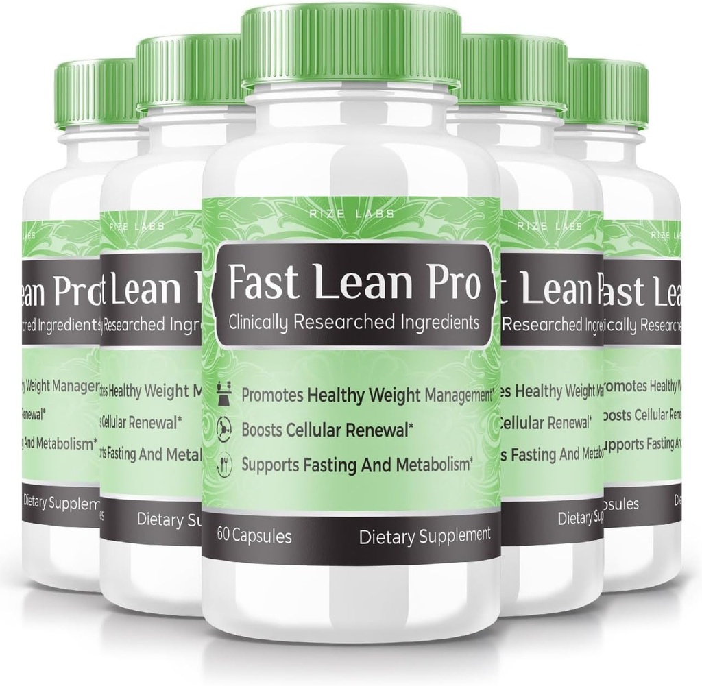 מעבדות גילוח - Fast Lean Pro Dietary תוסף, קפסולות פורמולה מתקדמות לחוזק נוסף, Non GMO, מקדם ניהול משקל בריא (300 קפסולות) (חבילה רשמית של 5)
