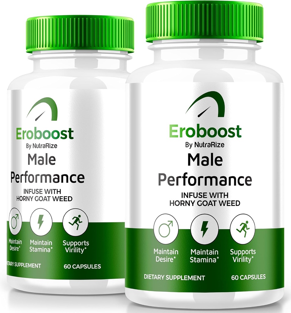 (2 Pack) תוסף Eroboost עבור גברים, תוסף זכר Eroboost, תזונה יומית לתמיכה ב Peak Performance ו-כלל בריאות, רשמי Ero Boost Formula Reviews (120 קפסולות)