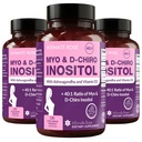 בסביבה הקרובה של Rose Myo-Inositol & D-Chiro Inositol Band - 40:1 בלנדר Ratio - Women's Daily Wellness Support - ויטמין D & Ashwagandha, 3 בקבוקים
