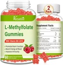 L-Methylfolate 15 מ"ג חניכיים עם Methyl B12, תוסף Folate עבור Mood, Brain Health, Immune Support, Raspberry Flavor, 120 Count