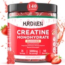 140 Count Creatine Monohydrate Gummies, 5000 מ"ג Creatine Monohydrate No Sugar Gummies עבור נשים וגברים עם L-Taurine, B12 עבור כוח שרירים, התאוששות שרירים, Glute Builder, אנרגיה Boost