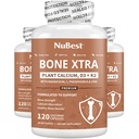 Bone Xtra - Veganחוזק פורמולה עבור עצמות חזקות יותר, Calcium מבוסס צמחים מ Marine Algae, ויטמינים D3, ויטמין K2, Magnesium, Phosphorus & More for Teens, Adults - 3 חודשים אספקת 3 חודשים