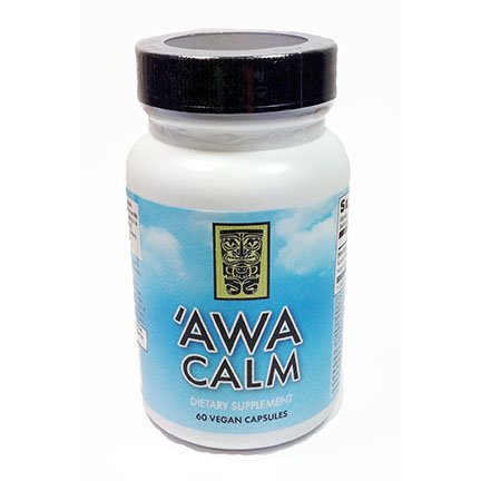 Awa Calm כמוסות - Kava- Based Herbal תוסף עם 30% Kavalatone, Calamus Root, Passion Flower, Lemon Balm & Hops (60 קפסולות)