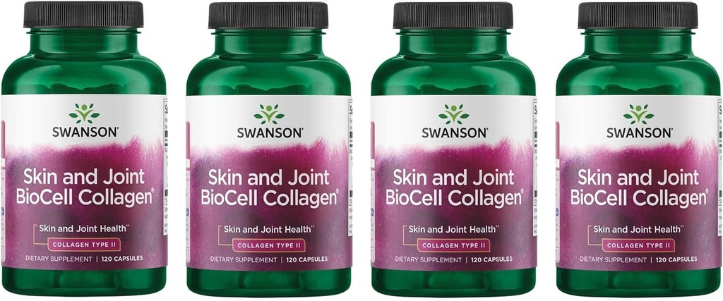 Swanson Chicken Sternum Cartilage - Collagen Type II 500mg 200 Capsules (4 Pack)