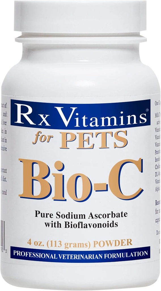Rx ויטמינים bio-C - ויטמין C לכלבים וחתולים - עם לימון Bioflavonoids עבור Allergy הקלה - Immune תמיכה תוסף - מקדם תוספת בריאה ועור - משותף - 4 oz