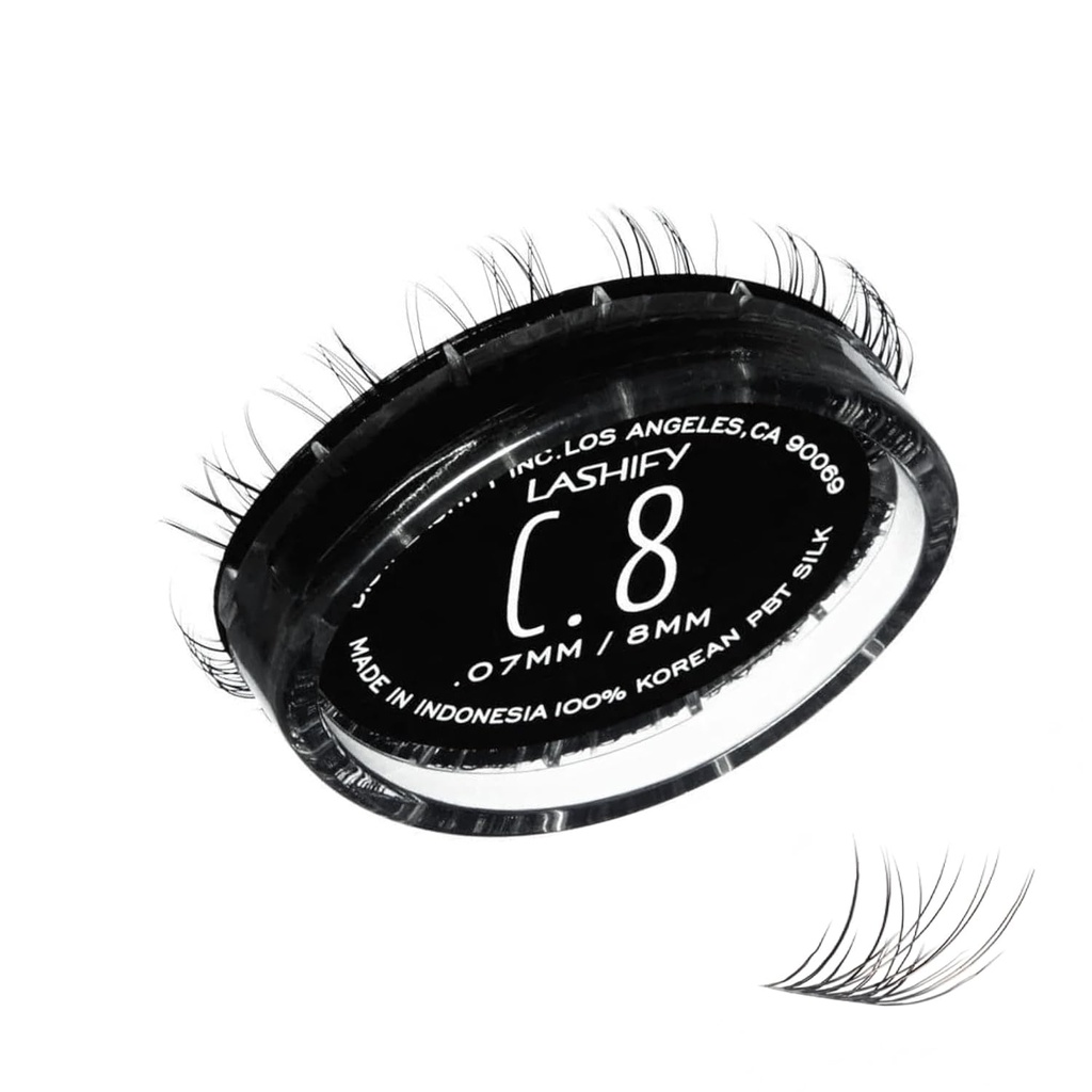 Lashify Curl 8mm Gossamer Eyelashs Refill, שחור, DIY שקר Lashes עבור מראה טבעי