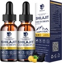 לוקה 16-in-1 Shilajit טיפות לגברים ונשים, Ashwagandha, גינזנג, Turmeric, Rhodiola, Amla, Sea Mosss, ויטמין נוזלי עם 85+ Trace מינרלים ו Fulvic Acid, 2 FL Oz (2 Pack)