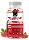 Magnesium Glycinate Gummies 400 מ"ג, Mg Potassium תוספת עם Chelated Magnesium Malate Complex, ויטמין D, B6 ו CoQ10, תמיכה זיכרון, Calm, Mood & Sleep - 60 Count (Pack של 1)