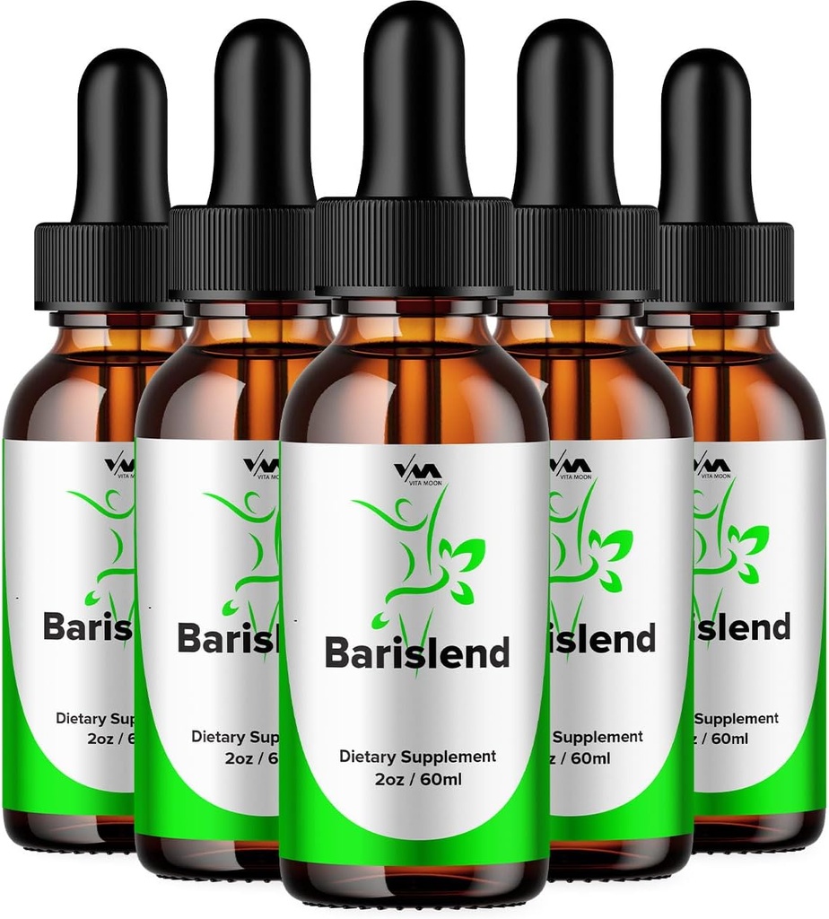(5 Pack) Barislend Drop בריאות ויטמין תמיכה תוסף - Barislend Advanced Formula, Barislend 24 Hour נוזל, Barislend Energy and Extra Power Reviews, 5 חודשים אספקה
