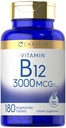 Carlyle B12 ויטמין 3000 mcg | 180 טבליות | תוסף צמחוני | Non-GMO & Gluten Free