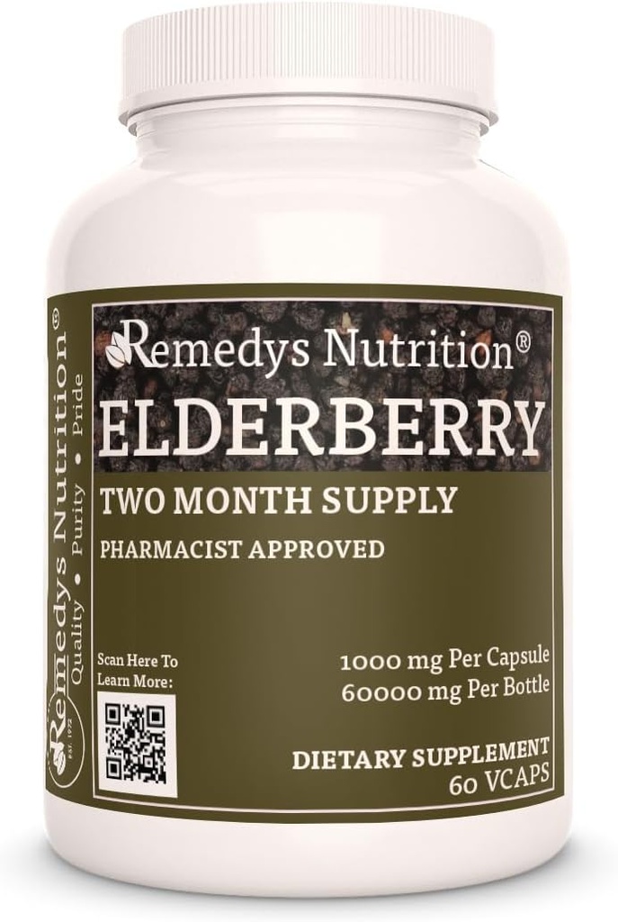 תוספי התזונה של Remedy | 1000 מ"ג, 60 קפסולות טבעוניות Herbal Dietary