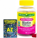 עמק האביב ביוטין 10,000mcg Vegetarian Gummy תוסף, 90ct + Better Guide ויטמינים תוספי מזון