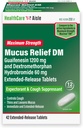 HealthCareAisle Guaifenesin 1200 מ"ג Dextromethorphan hydrobromide 60 מ"ג לוחות שחרור מורחב - 42 Count - Mocus Relief Expectorant ו Cough Suppressant פורמולה עבור צ'סט הקהילה הקלה