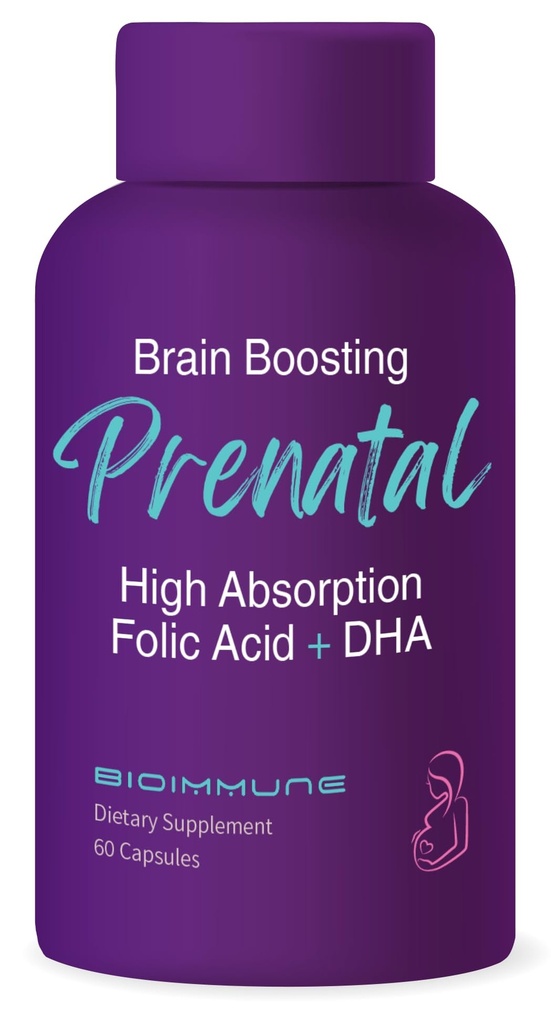 Ultra Power Bio-Available Prenatal ויטמינים לנשים, באופן טבעי Occuring Methylated Folate Folic Acid, DHA אומגה 3.