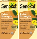 Senokot תוספת כוח ירקות טבעיים Laxative עבור Gentle Overnight הקלה Occasional Constipation, 36 Count (Pack of 2)