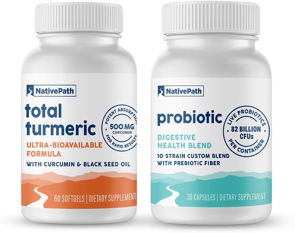 NativePath לקחת יחד Bundle, פרוביוטיקה ו Turmeric 30 משרתים