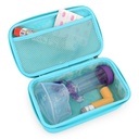 CASEMATIX Asthma Inhaler Case for Travel Fits Asthma Inhaler Spacer with Mask המצורף, Inhaler Holder ואביזרים נוספים המשמשים עם Spacer for Inhaler, כולל Turquoise Asthma רק Case