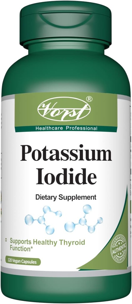 Potassium Iodide 800mcg 120 קפסולות טבעוניות | תוספי התמיכה Thyroid לנשים וגברים*