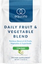 EquiLife Daily פירות & ירקות בלגן, Superfood Antioxidant תוסף, קריספ אפלפלאמור עם ויטמין C, סיבים ו 9 Essential Amino Acids, תומך אנרגיה, סוכר נמוך, טבעוני, 30 משרתות
