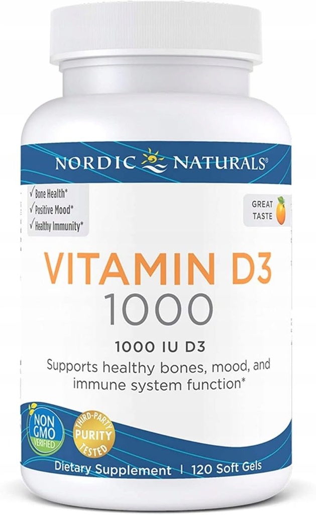 Nordic Naturals, ויטמין D3 1000 IU, 120 Count