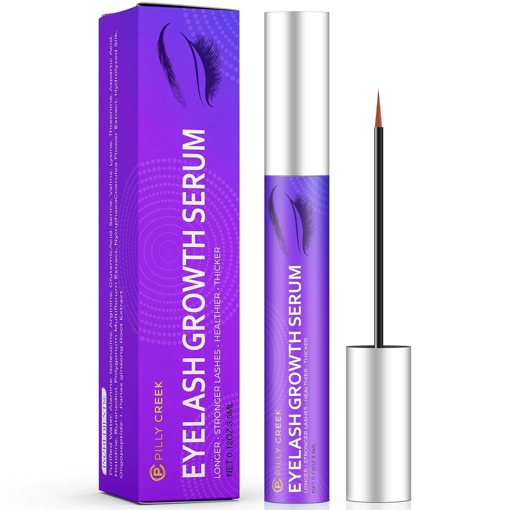 Premium Eyelash growth Serum ו- Eyebrow Enhancer, Lash Serum, Eyelash Serum, Boost Lash Growth Serum, Advanced Formula - Boost, Longer, Thicker, Fuller Lashess