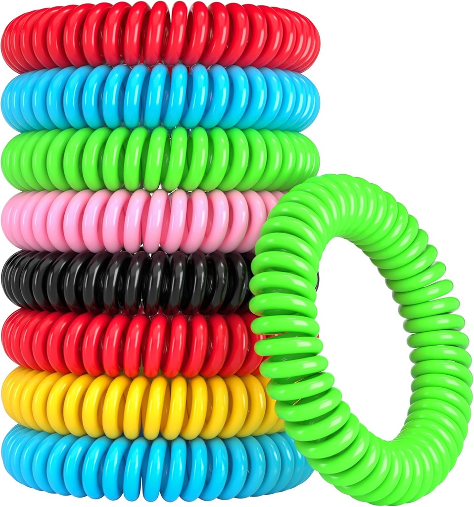 12 Pack Mosquito Bracelets, Mosquito Bracelets בחוץ למבוגרים ולילדים, באופן אינדיבידואלי נדחסו להקות ללא מים נקיים