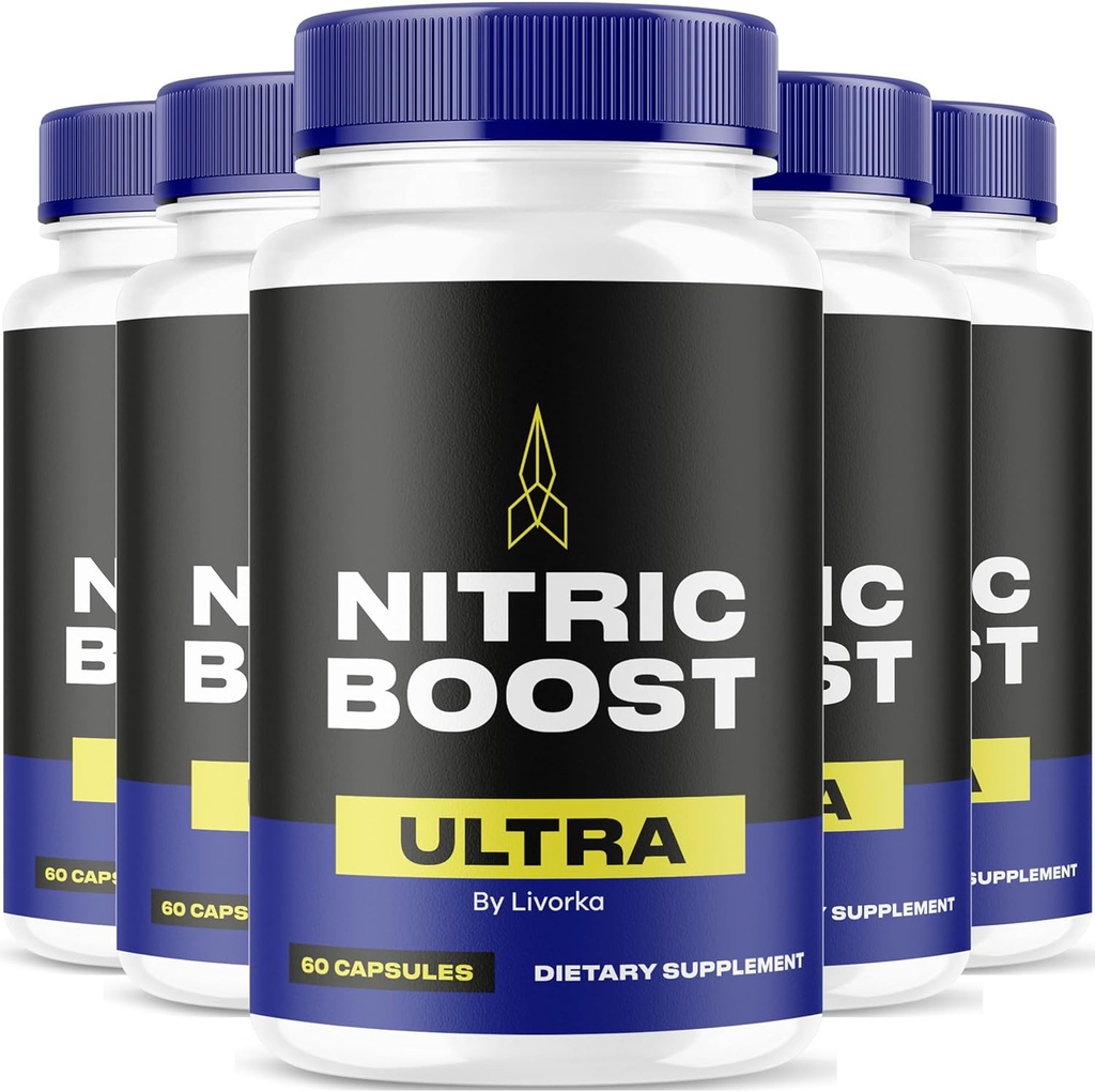 LIVORKA Nitric Boost Ultra אבקה עכשיו בקפסולות, פורמולה מתקדמת - 300 הרוזן (5 חודשים אספקה) - חבילת 5