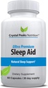 Natural Sleep Aid - Herbal Sleep Supplement Made with Valan Root, Melatonin, Chamomile, Magnesium - מומלץ לישון קשה - גלולות שינה תוספת למבוגרים. 60 קפסולות טבעוניות