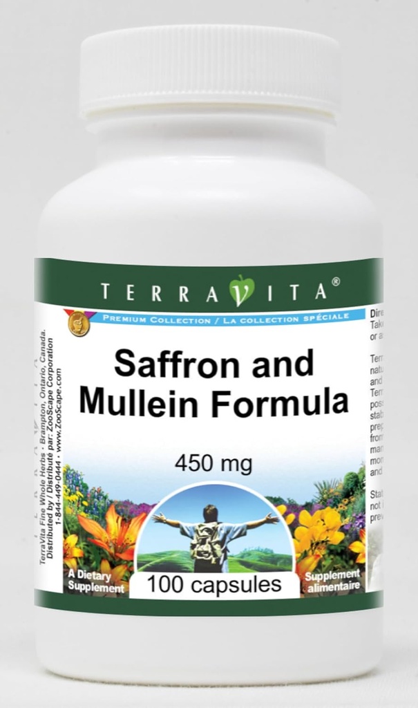 Saffron ומולין פורמולה - 450 מ"ג (100 קפסולות, ZIN: 513981) - 3 Pack