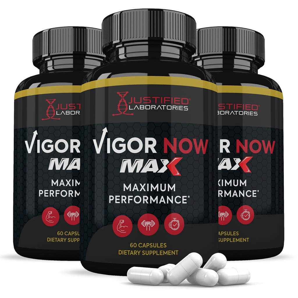 מעבדות צודקות (3 Pack Vigor Now Max 1600MG Advanced Men's Health Formula 180 קפסולות
