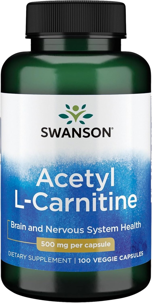 Acetyl L-Carnitine 500 מ"ג 100 Caps על ידי סוונסון Premium