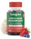 פטריות של אריה Mushroom Gummies, מעורב Blueberry & Strawberry פלבדור - Mushroom תוספת מסטיק עבור מבוגרים וילדים תומכים בריאות המוח, פונקציונליות קוגניטיבית, מיקוד, זיכרון ו Mood, 60 משרתים