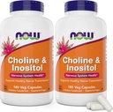 עכשיו Choline & Inositol, 180 קפסולות צמחוניות (Pack of 2)