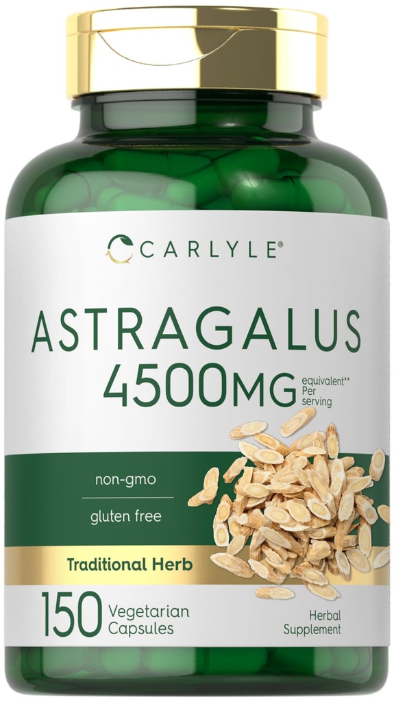 Karlyle Astragalus Root כמוסות 4500 מ"ג | 150 Count | Vegetarian, non-GMO, Gluten Free Supplement