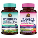 Vitalitown Probiotic Bundle (Pack of 2) | פרוביוטיקה 120 מיליארד CFUs (Item 1) & Women's Probiotics (Item 2) | Shelf Stable, Once Daily | Gut, Immune, Vaginal Health | 60 קפסולות | 30 יום אספקת כל אחד