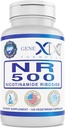 Genex Formulas NR Nicotinamide Riboside 500 מ"ג / משרת (120 קפסולות) NAD+ Precursor for Healthy Aging - GMP-Certified, non-GMO, Gluten-Free, Vegetarian (1 Pack)
