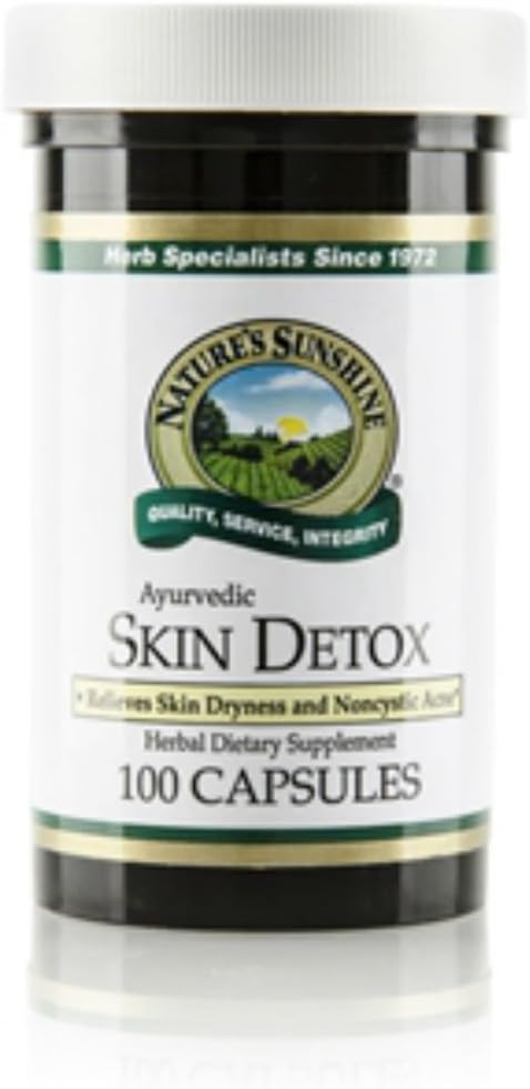 עור השמש של הטבע Detox (100 קפסולות), מכיל הצלעות המשמשות באופן מסורתי לתמיכה בבריאות העור
