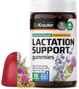 BIO KRAUTER Lactation תומך חניכיים - 60 צ'יפס - תוסף טבעי לנקה - Goats Rue, Fenugreek, Milk Thistle Extracts - טבעוני הנקה תוספי תוספי מזון