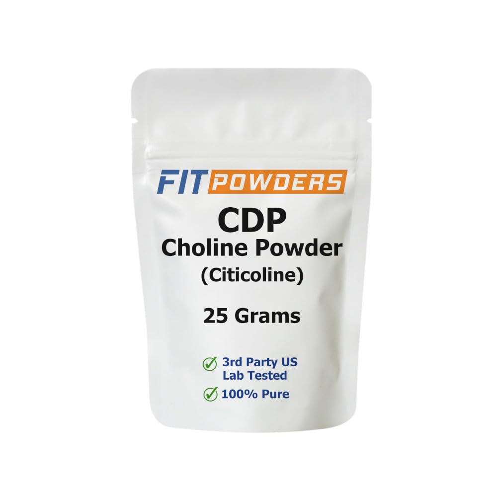אבקת Citycoline, CDP Choline אבקת טהור עם Scoop, non-GMO, תוסף קוגניטיבי לזיכרון ולמידה (25 גרמים)