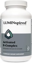LUMINIRED בריאות הפעיל ויטמין B מורכב עם ויטמין C & Biotin, כל ויטמין B תוספת תוספת עבור תמיכה Immune, Metabolism, Antioxidant, Mood & Energy, Gluten Free, טבעוני - 90 Counts