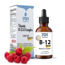 Premium PSH B Complex נוזל טיפות עם B12 - אנרגיה טבעית Booster - ארה"ב עשתה תוספת עבור אנרגיה Focus Stress Relief ואנרגיה ותמיכה Immune - 2 fl oz