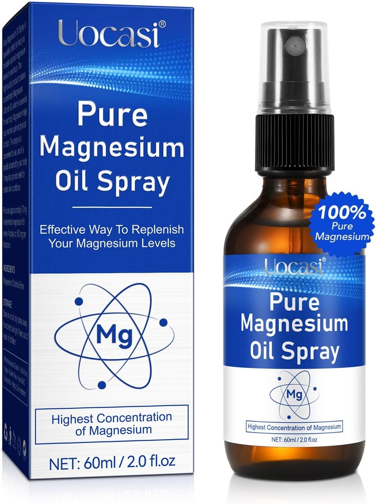 שמן מגנזיום לרגליים, שמן מגנזיום טהור Spray, Nourish the Skin, Unclog Pores, Alleviate Hair Loss, 2 Oz
