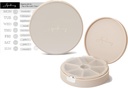 7 השוואת גלולות מקרה, Pill Box, Daily Pill מארגנת, Travel PillPSKer, מארגנת תרופות, Customizable Pill Dispenser עם מדבקות תווית (Pearl Cream)