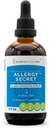 Allergy Secret Alcohol-Free Extract, Tincture, Glycerite Rosemary, Mullein Leaf, Marshmallow, Sting Nettle, Eyebright. Allergy/Congestion Support (4 FL OZ)