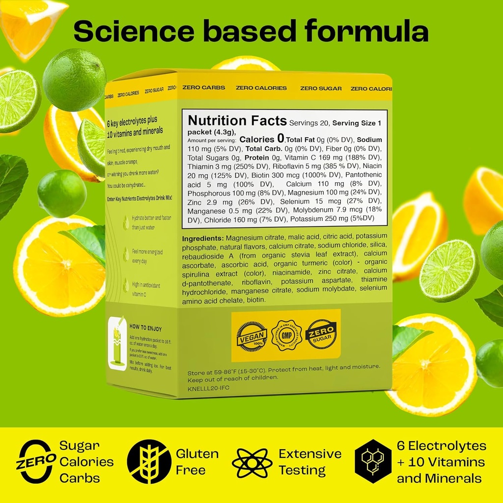 KEY NUTRIENTS לימון Lime 20's Stick Packs
