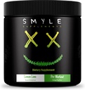 Smyle USA Pre-Workout אבקת לימון Lime - אנרגיה טרום עבודה עם 400 מ"ג אלפא GPC + 167 מ"ג Caffeine ו 1667mg Beta-Alanine Performance Band