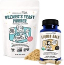 Legendairy Milk Liquid Gold + Brewer's Yeast, הנקה תוספי מזון להגדלת אספקת החלב - תמיכת Lactation לייצור חלב השד - Panugreek-Free, non-GMO,