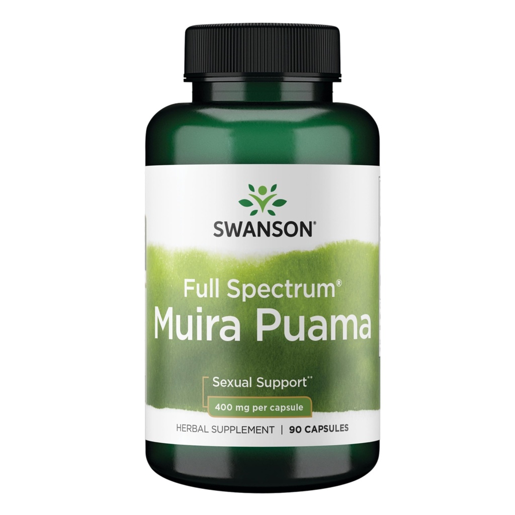 Swanson Muira Puama Root Sexual Health Virity Boost תומך בתוסף הנשים של גברים 400 מ"ג 90 קפסולות