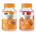ויטמין D ילדים + ויטמין C ילדים, חניכיים Bundle - גדול Tasting, ויטמין תוסף, Gluten חינם, GMO חינם, Chewable Gummymy